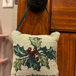 Longaberger American Holly Tapestry Pillow